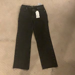 Hugh rise straight jeans